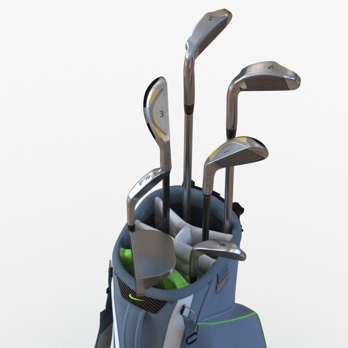 Golf Bag Nike with Clubs 3D model