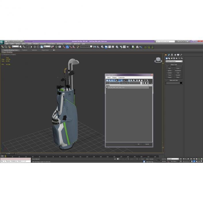 Golf Bag Nike with Clubs 3D model