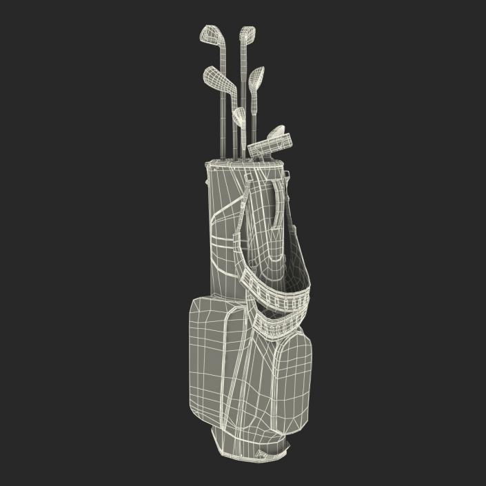 Golf Bag Nike with Clubs 3D model