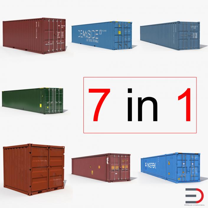 3D Containers Collection 3 model