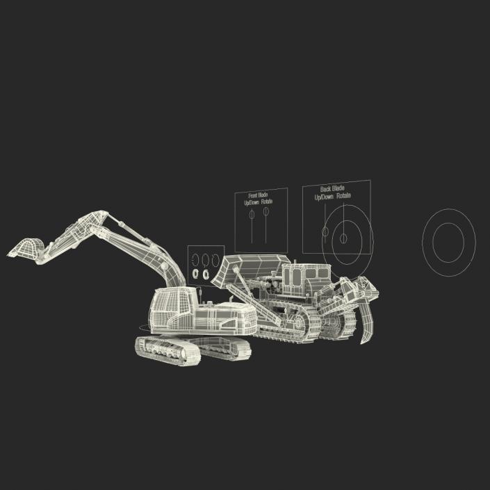 3D Construction Vehicles Rigged Collection 2