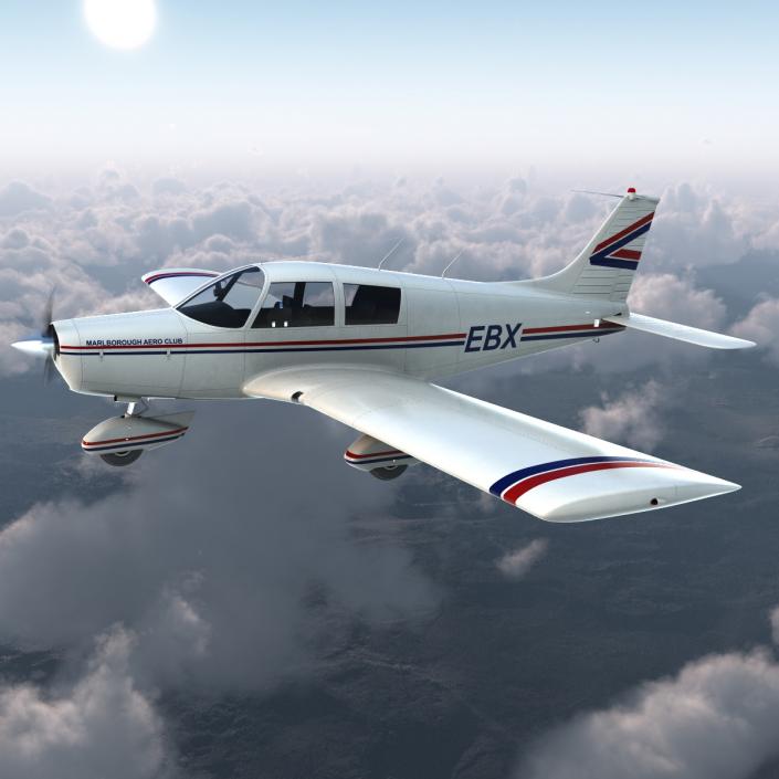 3D model Light Aircraft Piper PA-28 Cherokee