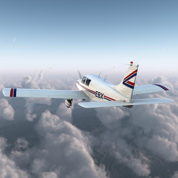 3D model Light Aircraft Piper PA-28 Cherokee