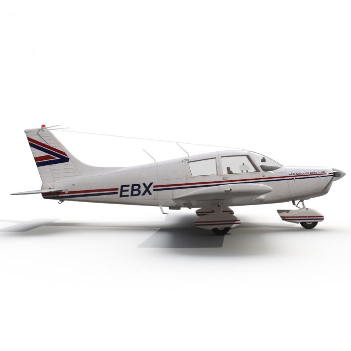 3D model Light Aircraft Piper PA-28 Cherokee