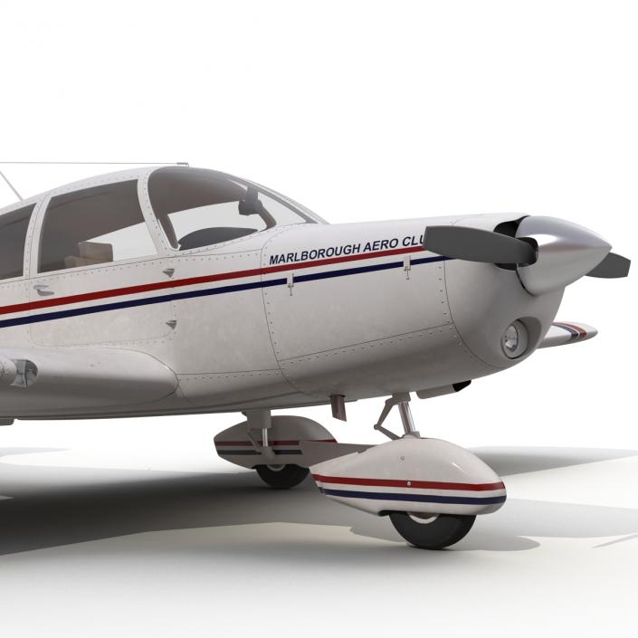 3D model Light Aircraft Piper PA-28 Cherokee