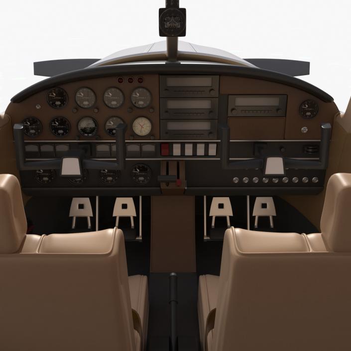 3D model Light Aircraft Piper PA-28 Cherokee