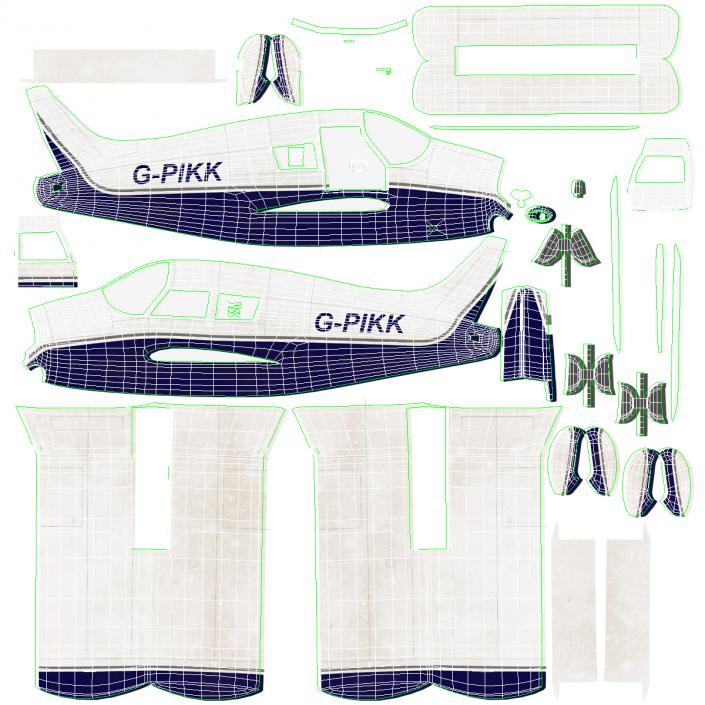 Light Aircraft Piper PA-28 Cherokee 2 3D