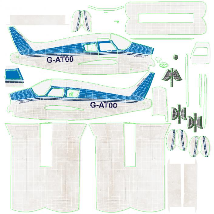 Light Aircraft Piper PA 28 Cherokee 3 3D