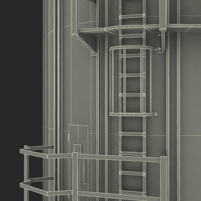 Industrial Tower Grain Dryers 3D model