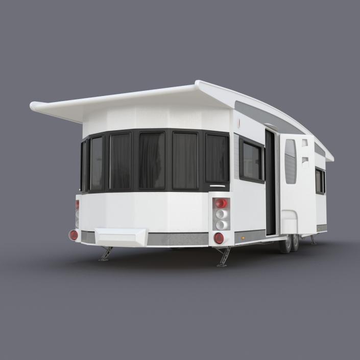 Hobby Caravan Landhaus Rigged 3D model