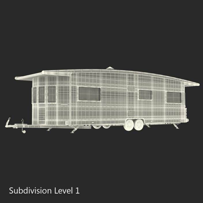 Hobby Caravan Landhaus Rigged 3D model