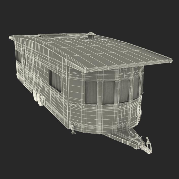 Hobby Caravan Landhaus Rigged 3D model