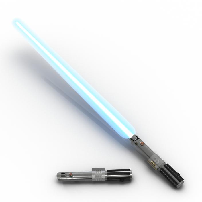 3D Star Wars Anakin Skywalker Lightsaber 3D Models Set