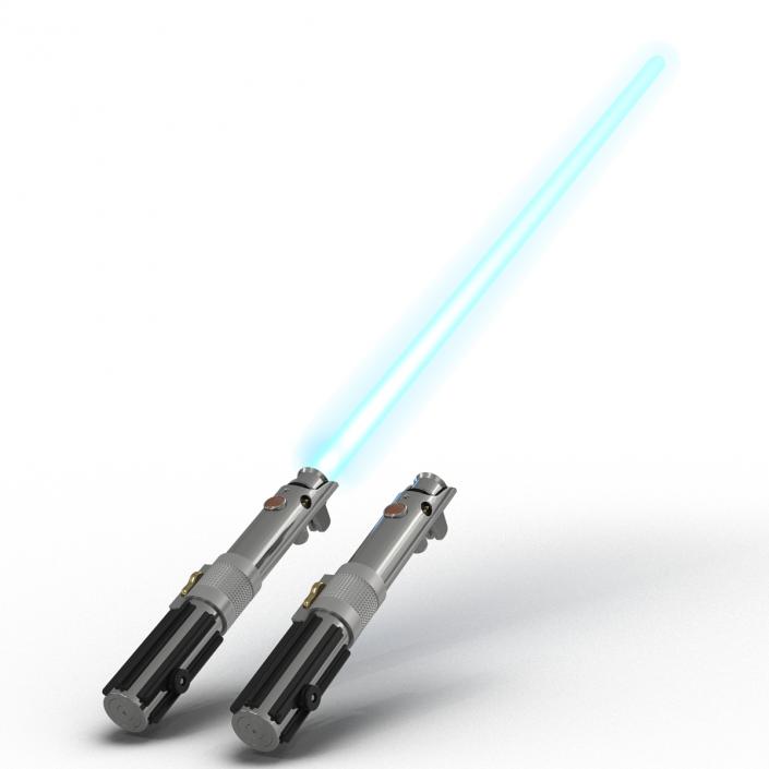 3D Star Wars Anakin Skywalker Lightsaber 3D Models Set