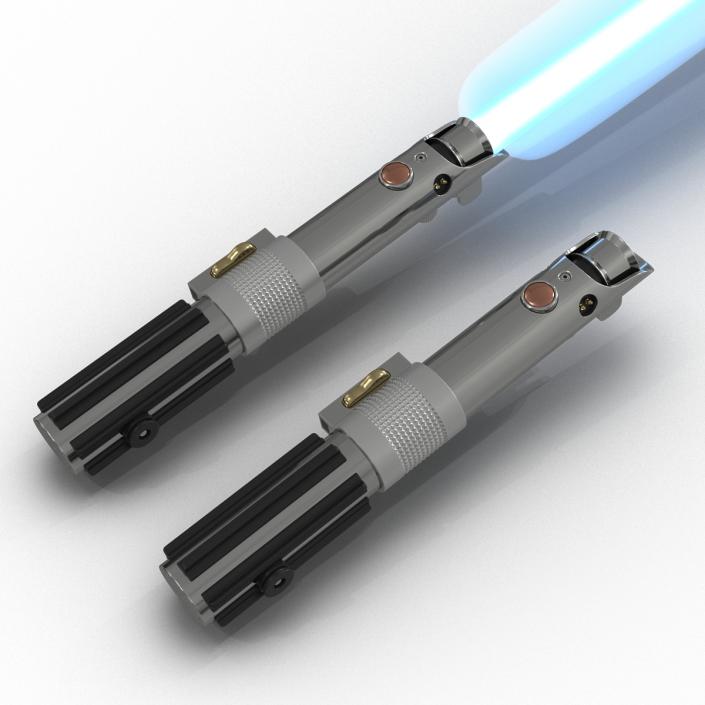 3D Star Wars Anakin Skywalker Lightsaber 3D Models Set