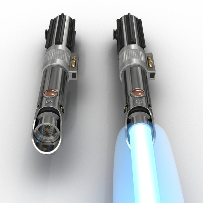 3D Star Wars Anakin Skywalker Lightsaber 3D Models Set