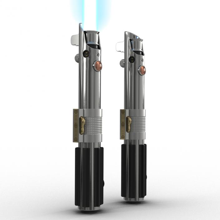 3D Star Wars Anakin Skywalker Lightsaber 3D Models Set