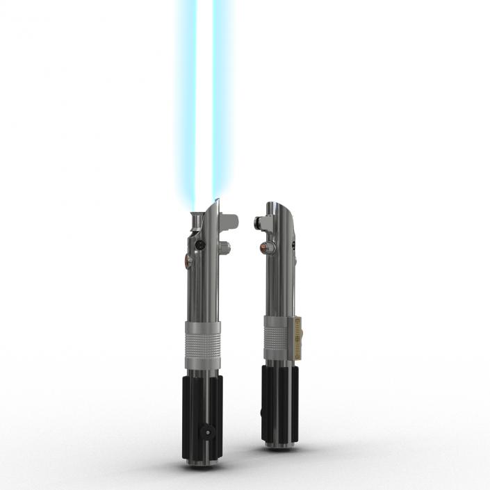 3D Star Wars Anakin Skywalker Lightsaber 3D Models Set