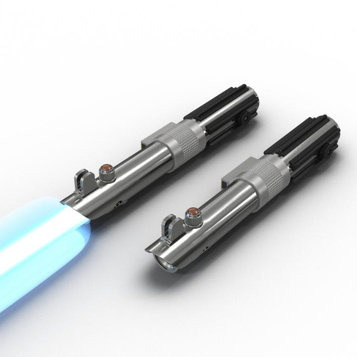 3D Star Wars Anakin Skywalker Lightsaber 3D Models Set