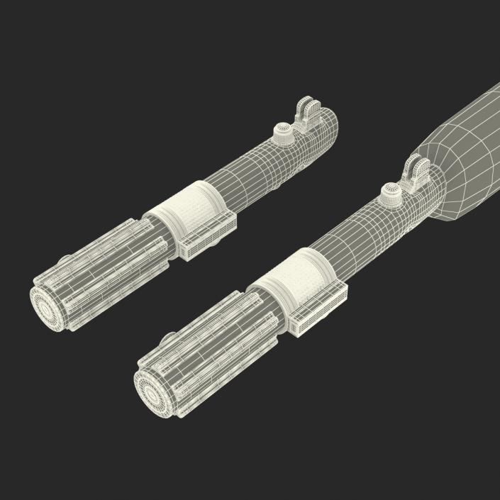 3D Star Wars Anakin Skywalker Lightsaber 3D Models Set