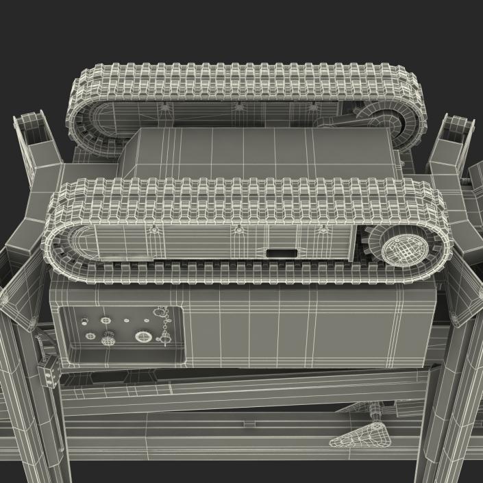 Telescopic Boom Lift Yellow Rigged 3D model