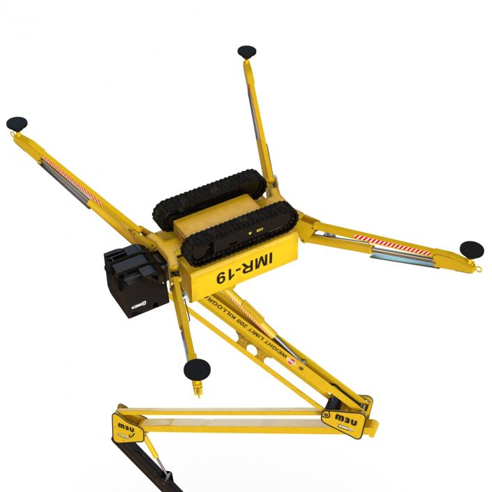 Telescopic Boom Lift Yellow 3 3D model