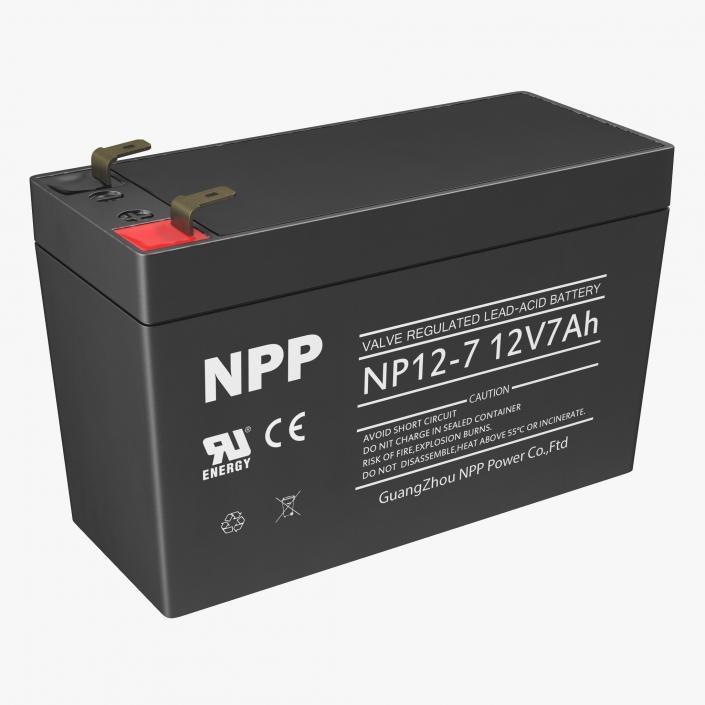 3D model 12 Volt Battery