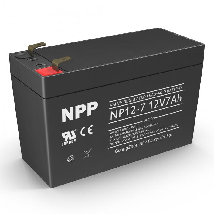 3D model 12 Volt Battery