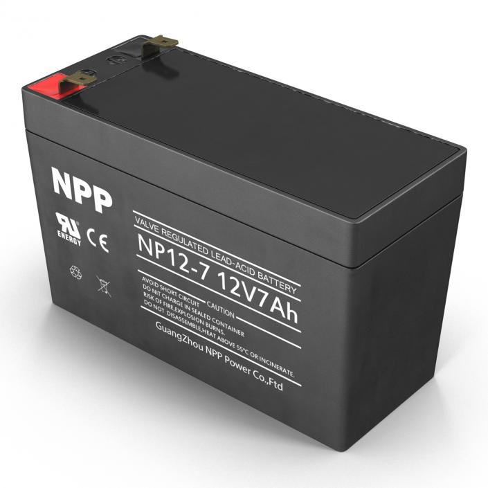 3D model 12 Volt Battery