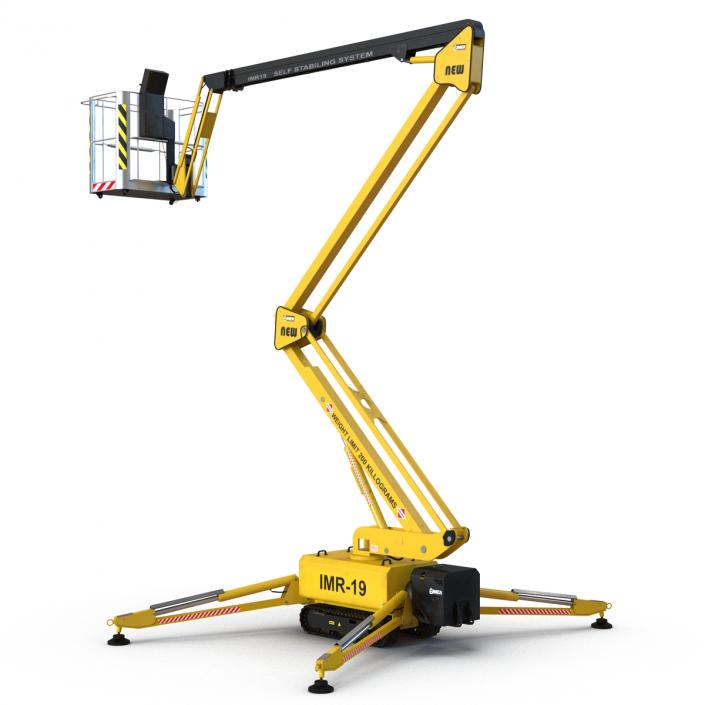 Telescopic Boom Lift Yellow 3D