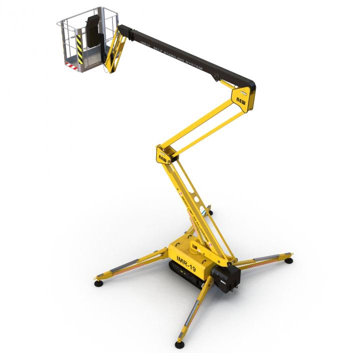 Telescopic Boom Lift Yellow 3D