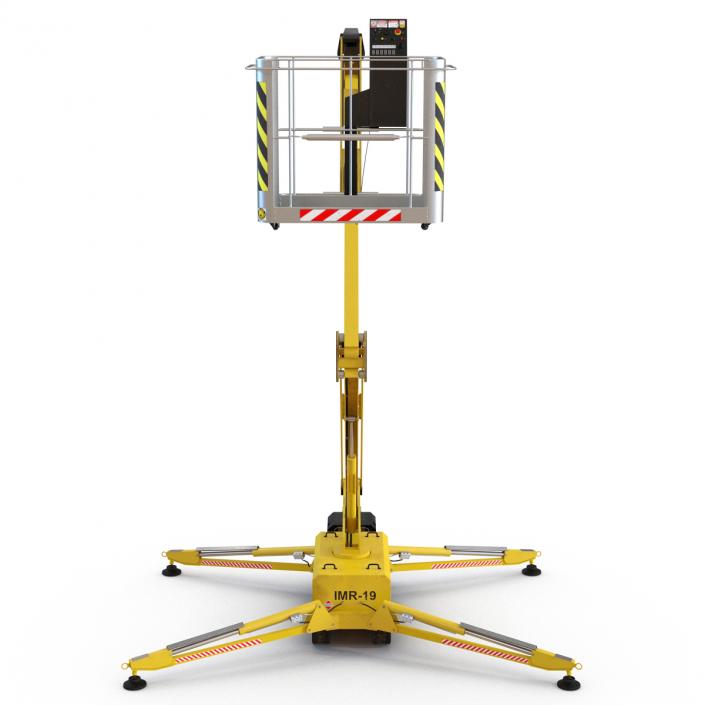 Telescopic Boom Lift Yellow 3D