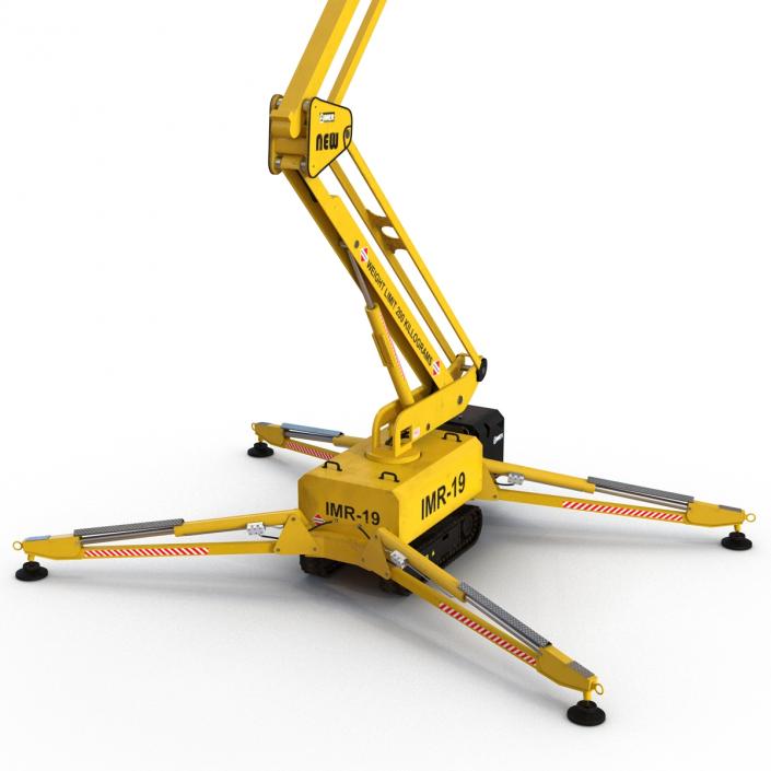 Telescopic Boom Lift Yellow 3D