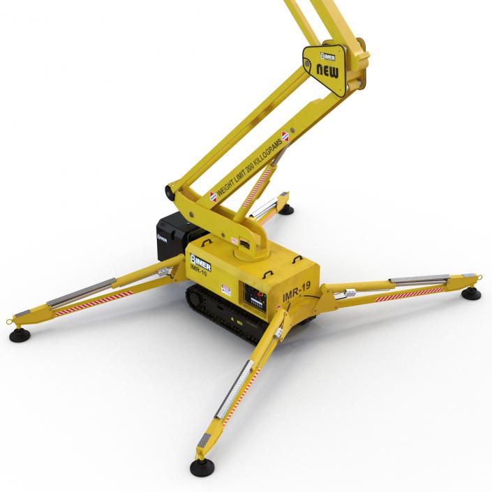 Telescopic Boom Lift Yellow 3D