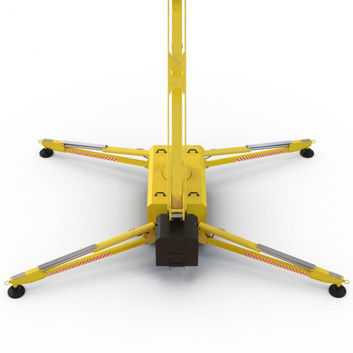 Telescopic Boom Lift Yellow 3D