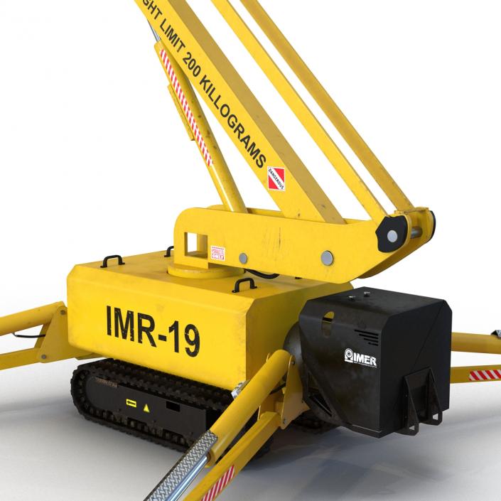 Telescopic Boom Lift Yellow 3D