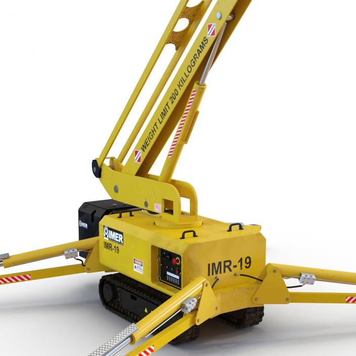 Telescopic Boom Lift Yellow 3D