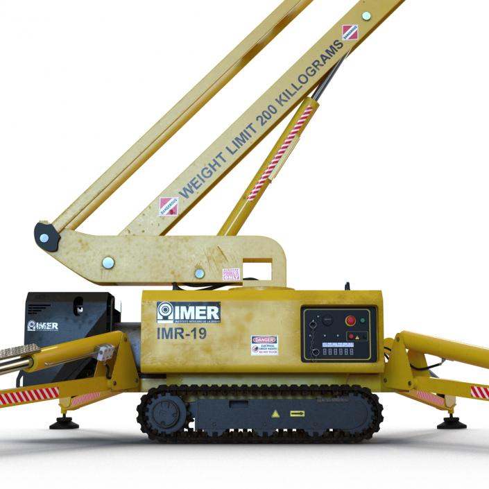 Telescopic Boom Lift Yellow 3D