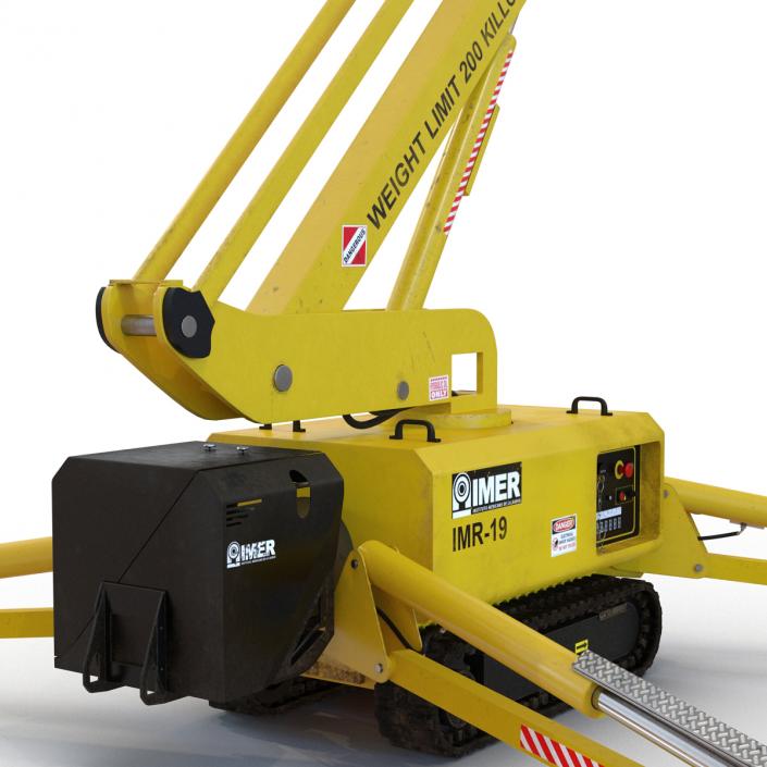 Telescopic Boom Lift Yellow 3D