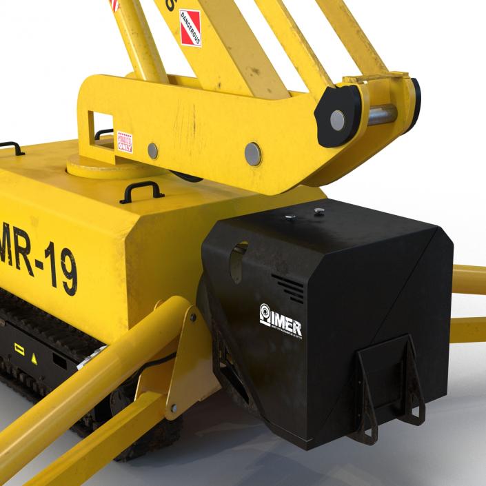 Telescopic Boom Lift Yellow 3D