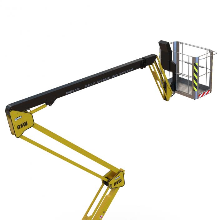 Telescopic Boom Lift Yellow 3D