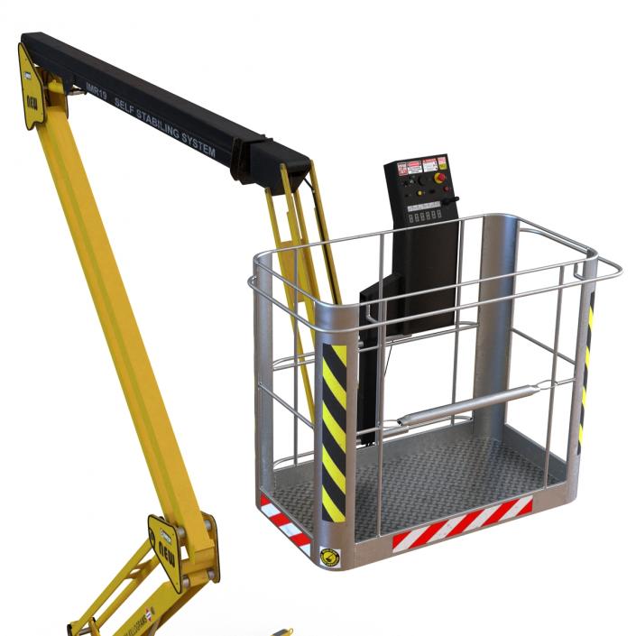 Telescopic Boom Lift Yellow 3D