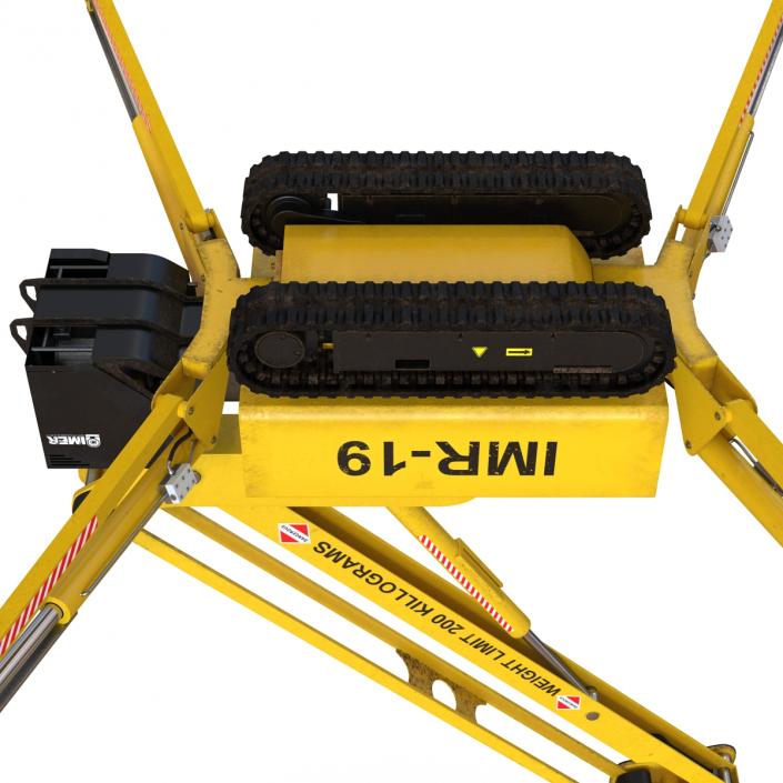 Telescopic Boom Lift Yellow 3D