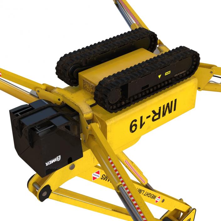 Telescopic Boom Lift Yellow 3D