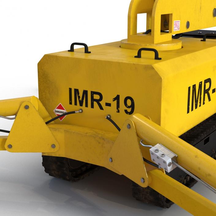 Telescopic Boom Lift Yellow 3D