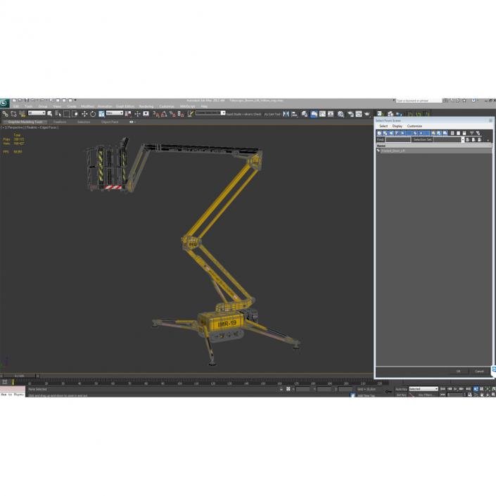 Telescopic Boom Lift Yellow 3D