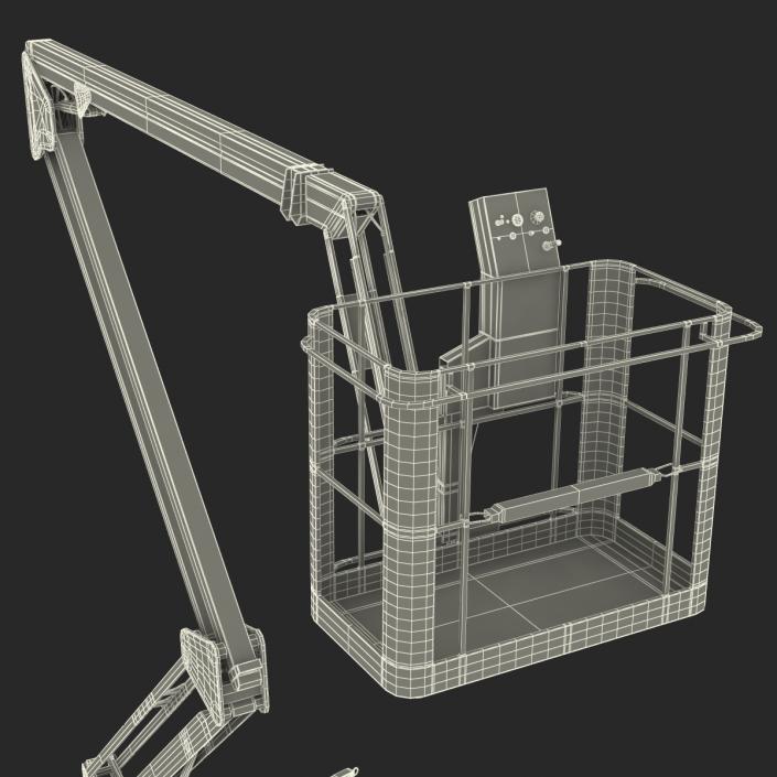 Telescopic Boom Lift Yellow 3D