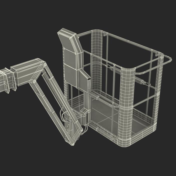 Telescopic Boom Lift Yellow 3D