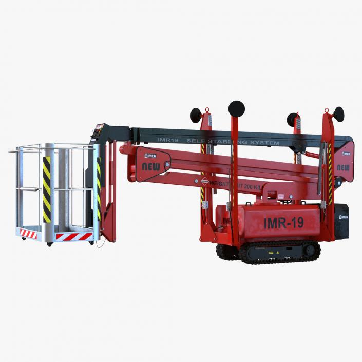 3D Telescopic Boom Lift Red 2