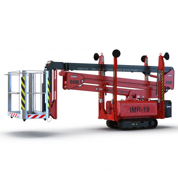 3D Telescopic Boom Lift Red 2